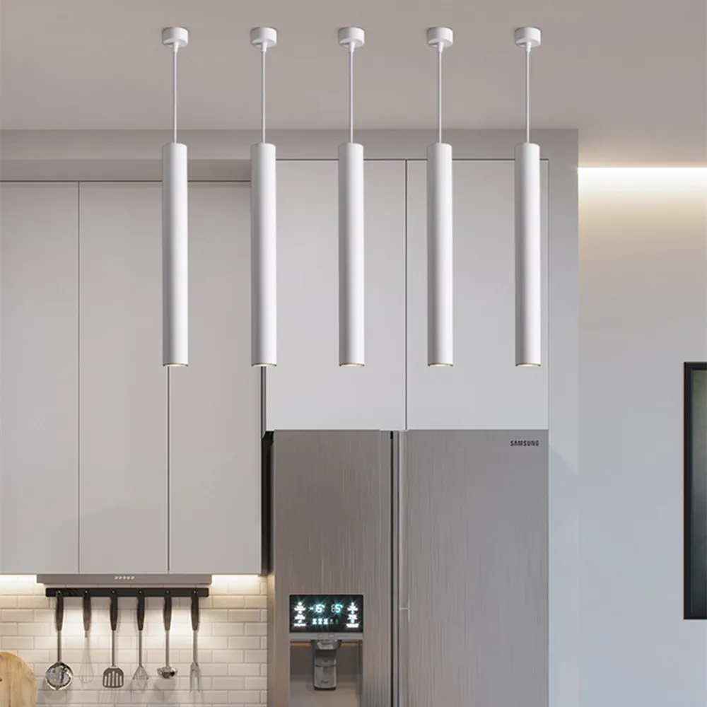 Commercial Kitchen Island - Modern LED Pendant Lamp Long Tube