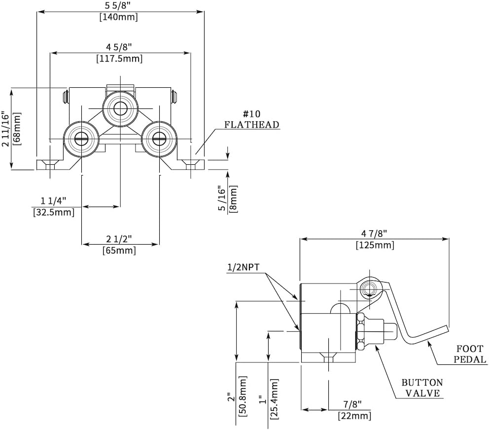 Brass Dual Handle Hot & Cold F - Commercial Kitchen Design ulasan dan harga