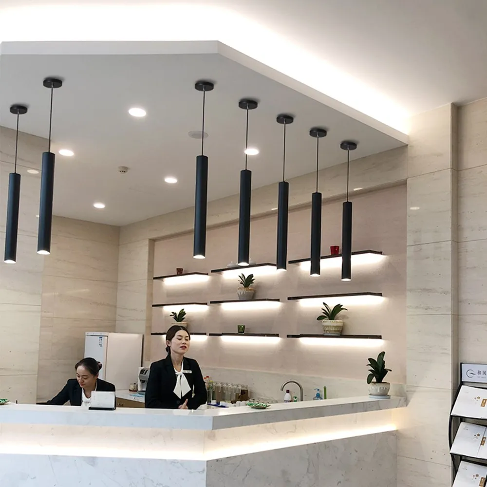 Modern LED Pendant Lamp Long T - Commercial Kitchen Island ulasan dan harga