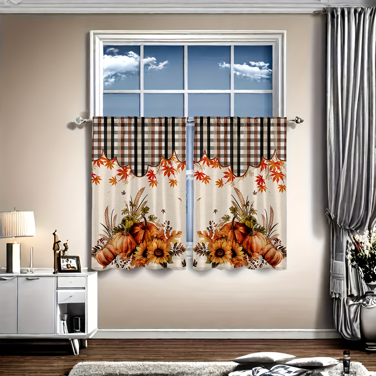  Fall Leaves Pumpkin Sunflower - Commercial Kitchen Canopy ulasan dan harga