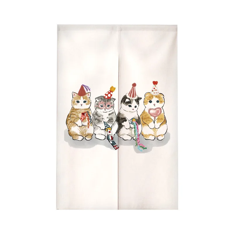 Funny Cat Japanese Door Curtai - Commercial Kitchen Canopy ulasan dan harga