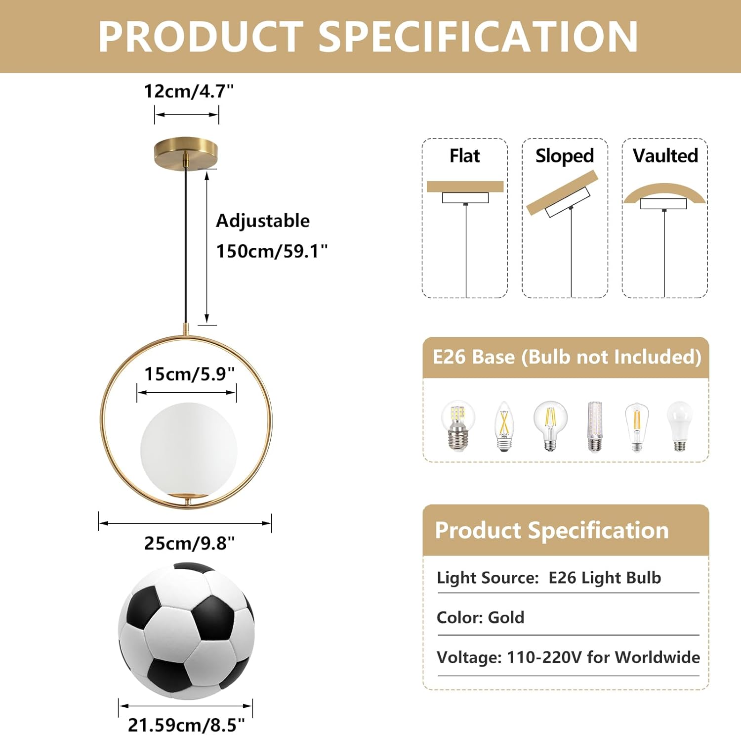 Gold PVC Lampshade Pendant Lig - Commercial Kitchen Island ulasan dan harga