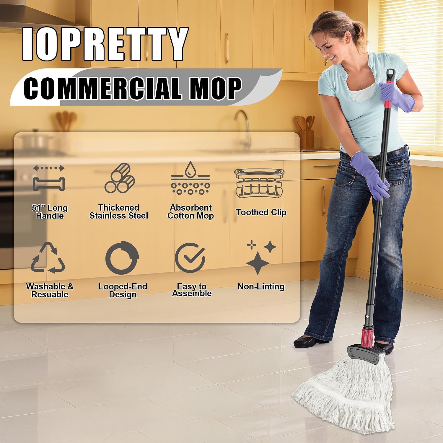 Commercial Mop for Floor Clean - Commercial Kitchen Vinyl ulasan dan harga