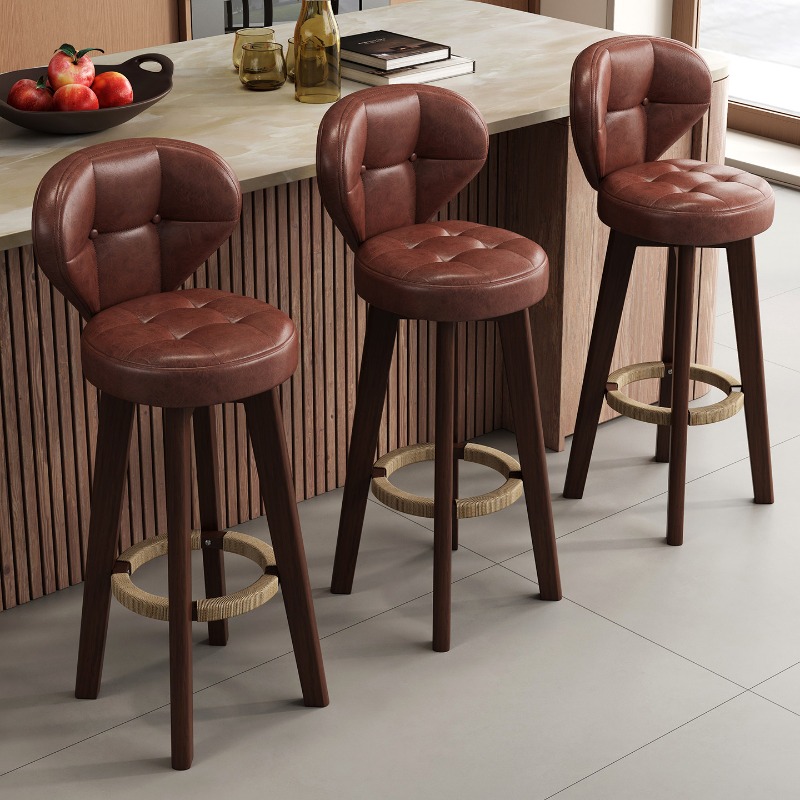 Wooden Legs Unique Bar Stools  - Commercial Kitchen Design ulasan dan harga