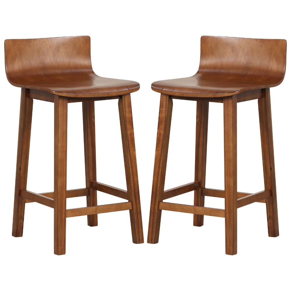 24.5-inch Solid Wood Bar Stool - Commercial Kitchen Island ulasan dan harga