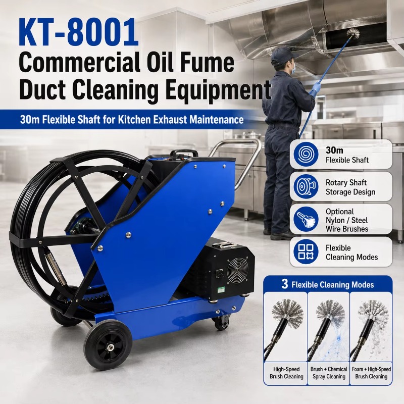 KT-8001 Commercial Oil Fume Du - Commercial Kitchen Maintenance ulasan dan harga