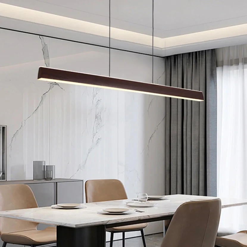 Walnut Led Pendant Light Long  - Commercial Kitchen Island ulasan dan harga