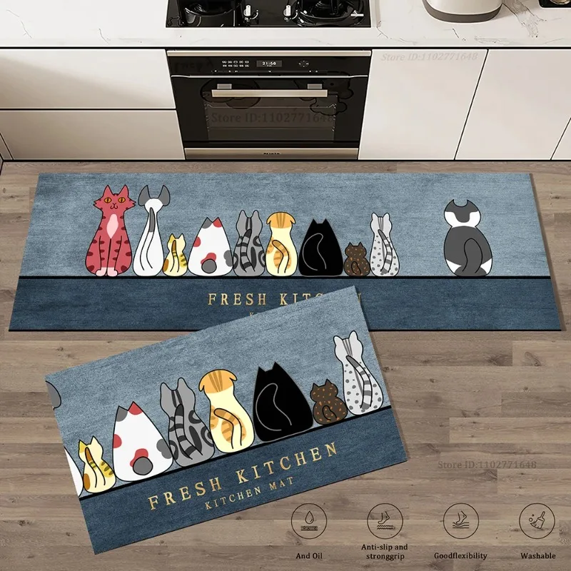 Cat Kitchen Corner  Long Floor - Commercial Kitchen Vinyl ulasan dan harga